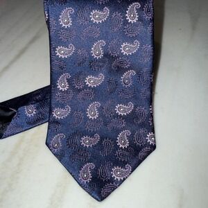 346 Brooks Brothers 100% Pure Silk Neck Tie Purple Navy Paisley Made In USA